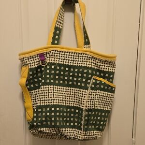 Lucky Brand XL Bohemian Bucket Mail Tote Shopper Beach Day Trip Bag